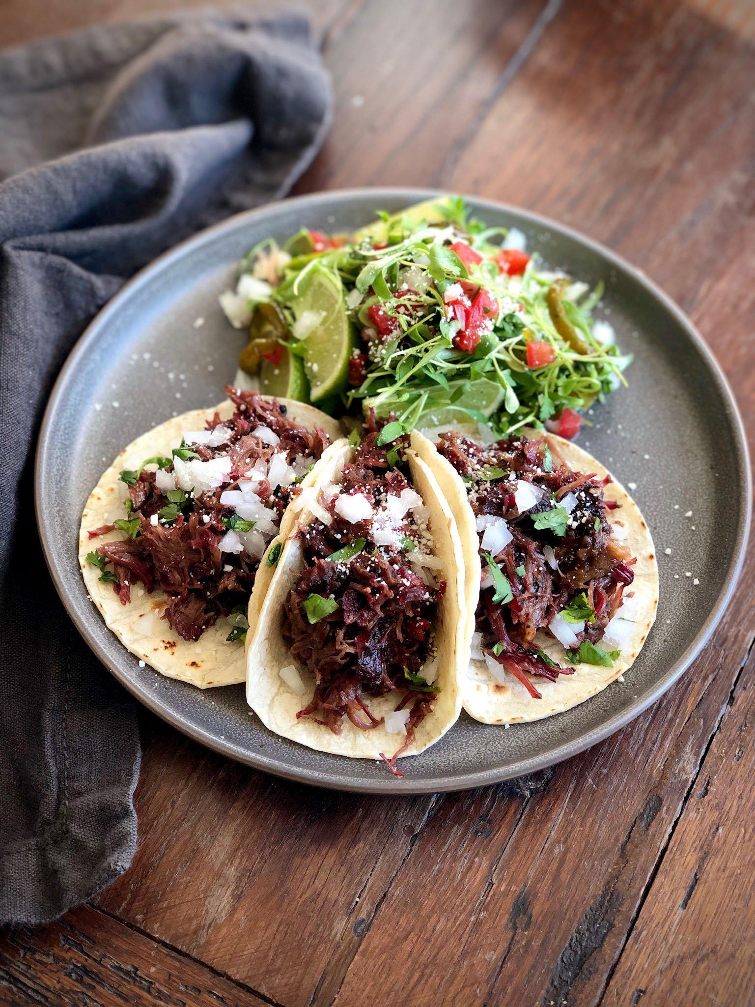 Smoked Beef Cheek Tacos by Matt Pittman Traeger Grills